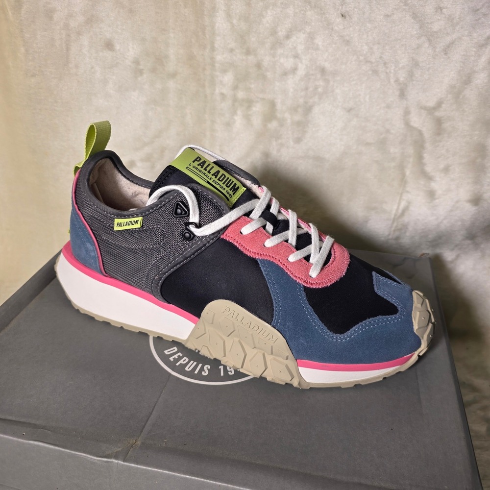Palladium Troop Runner Black Goblin Blue Suede Nylon Sneakers Mens 11.5 45 New‎